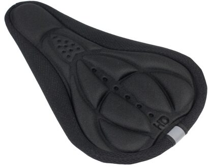 3D Silicone Mtb Mountainbike Fietsen Verdikte Extra Comfort Ultra Zachte Gel Pad Kussenhoes Fietszadel Seat Black