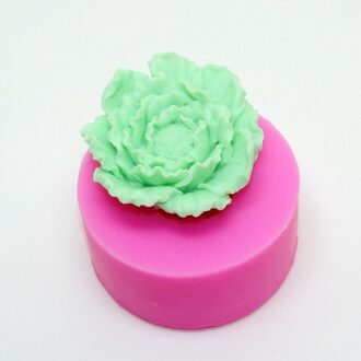 3D Siliconen Kaars Mallen Pioenbloem Clay Soap Mold Fondant Chocolade Taart Bakvormen Cake Decorating Gereedschap H600