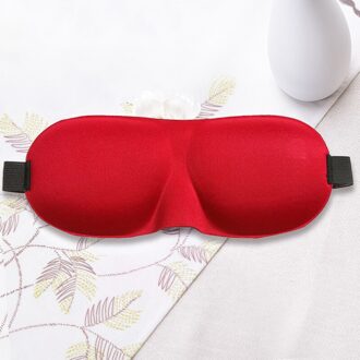 3D Slapen Oogmasker Travel Rest Aid Eye Mask Cover Patch Paded Zachte Slaapmasker Blindfold Eye Relax Massager beauty Tools rood