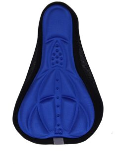 3D Soft Zadel Cover Fietsstoeltje Fietsen Silicone Seat Mat Kussen Seat Zadel Cover Voor Fiets Accessoires Blauw
