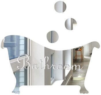 3D Spiegel Muursticker Badkamer Funny Deur Ingang Teken Kinderen Mannen Vrouwen Badkamer Diy Muurtattoo Home Decoration 1.14 SL