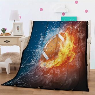 3D Sport Bal Cool Dekens Basketbal Voetbal Baseball Gitaar Flanel Bed Sofa Gooi Dekens Voor Tiener Jongens Beddengoed amerikaans voetbal