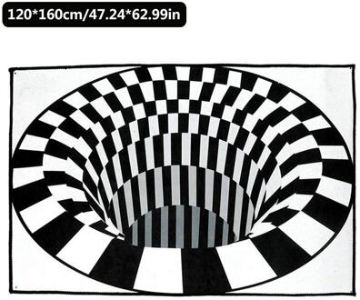 3D Swirl Print Optische Illusie Gebieden Tapijt Tapijt Vloer Pad Antislip Deurmat Matten Voor Thuis 5 Maten 120x160cm