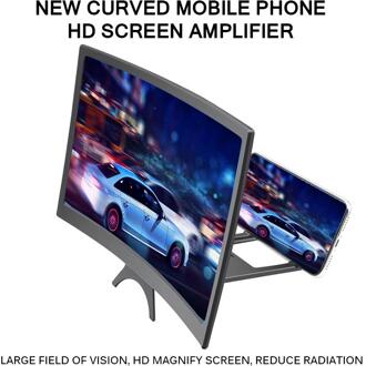 3D Telefoon Screen 12 Inch Hd Vergrootglas Video Versterker Draagbare Mobiele Telefoon Gebogen Lens