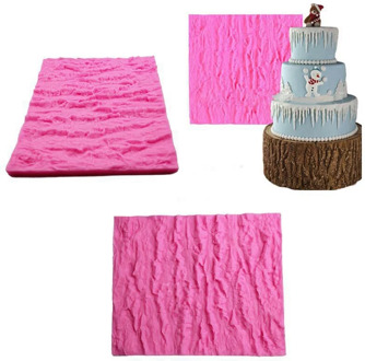 3D Tree Bark Shape Mold Household Fondant Cake Decorating Baking DIY Mold Kitchen-#