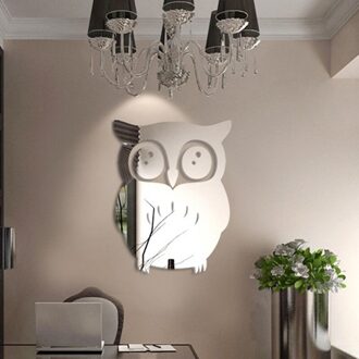 3D Uil Spiegel Decal Vinyl Mural Muurstickers Home Decor Verwijderbare Diy Uil Stickers Voor Home Woonkamer Kantoor Decor