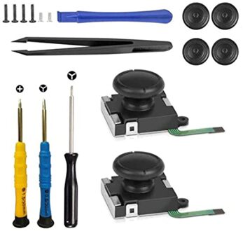 3D Vervanging Analoge Joystick Voor Schakelaar Controller Met 4 Thumbstick Caps 3 Wing & Kruis Schroevendraaier & Fixing Gereedschap