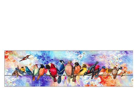 3D Vierkante/Ronde Boor, 5D Diy Diamant Schilderij "Kleurrijke Vogels Familie" Diamant Borduren Kruissteek Strass Decoratie Gt plein 30x105cm