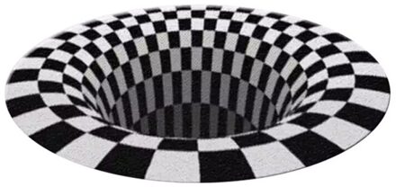 3D Vortex Illusion Tapijt Swirl Print Optische Gebieden Tapijt Vloer Pad Antislip Deurmat Matten Voor Thuis Tapijt Alfombra voor Woonkamer 60cm in diameter