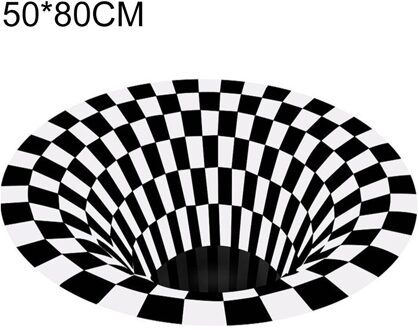 3D Vortex Tapijt Thuis Indoor Kamer Decoratie Rug 3D Val Effect Afdrukken Tapijt Kamer Vloermat 50x80cm-B