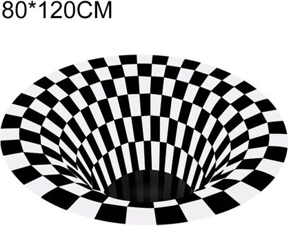 3D Vortex Tapijt Thuis Indoor Kamer Decoratie Rug 3D Val Effect Afdrukken Tapijt Kamer Vloermat 80x120cm-B