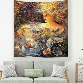 3D Vrouw Conch Tapestry Opknoping Doek Hangen Behang 200x150 cm