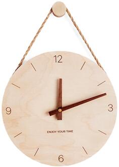 3D Wandklok Houten Nordic Wandklok Modern Digitale Klokken Thuis Woonkamer Muur Horloge Decoratie Kerstcadeaus B