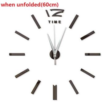 3D Wandklok Spiegel Muursticker Creatieve Diy Wandklok Verwijderbare Art Sticker Sticker Home Decoratie Woonkamer 001