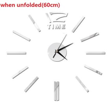 3D Wandklok Spiegel Muursticker Creatieve Diy Wandklok Verwijderbare Art Sticker Sticker Home Decoratie Woonkamer 002