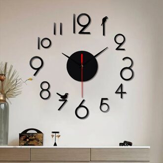 3d Wandklok Spiegel Muurstickers Mode Woonkamer Quartz Horloge Diy Home Decoratie Klokken Sticker Reloj De Pared