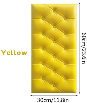 3D Zachte Pack Muurstickers Zelfklevende Anti-Collision Muur Omliggende Kussen Slaapkamer Woonkamer Kleuterschool Waterdicht geel