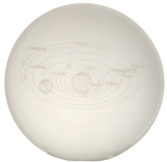 3D Zonnestelsel Crystal Ball Gegraveerde Zonnestelsel Miniatuur Planeten Model Intern Gesneden Patroon Duidelijk Zichtbaar Decor Bal