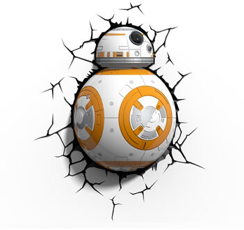 3dlightfx Star Wars 3D lamp BB-8 Wit#Oranje