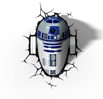 3dlightfx Star Wars 3D lamp R2-D2 Blauw#Wit