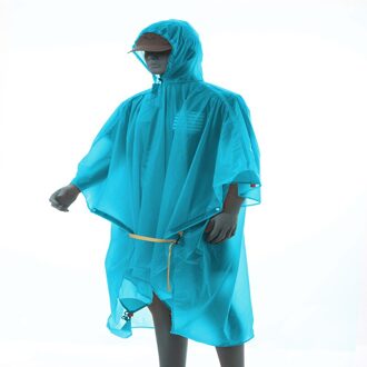 3F UL GEAR Triade Regenjas 15D 210T Gecoat Silicon Outdoor Mouwloze Regenjas Berg Wandelen 15D blauw