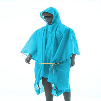 3F UL GEAR Triade Regenjas 15D 210T Gecoat Silicon Outdoor Mouwloze Regenjas Berg Wandelen 210T blauw