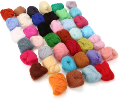 3G 40 Kleuren Zachte Merino Vilten Wol Tops Zwervende Wol Fibre Voor Diy Naaldvilten & Nat Vilten Spinning naaien Mayitr