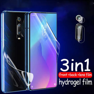3in1 camera lens hydrogel film for xiaomi redmi note 9s 9pro max note 8pro 8 t 8t note7 pro k30 k20 pro redmi 8 7 pro note8pro