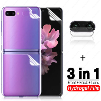 3in1 Front Back Hydrogel Soft Film for samsung galaxy z flip screen protector for Samsumg Z Flip Protective Film lens glass