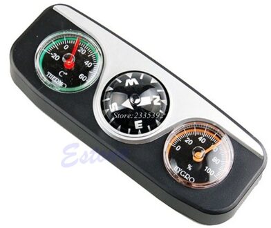 3in1 Gids Bal Auto Boot Voertuigen Auto Navigatie Kompas Thermometer Hygrometer