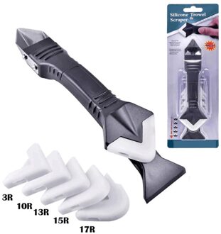 3In1 Rubber Schraper Glas Siliconenkit Remover Set Kalefateren Finisher Kit Glad Schraper Grout Kit Gezamenlijke Silicone Hand Tool