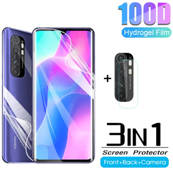 3in1 screen protector for xiaomi Mi Note 10 lite front back hydrogel protective for xiaomi Note 10lit Not 10 lite lit glass film