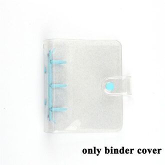 3Inch Kawaii Foto Organizer Binder Cover Fotoalbum Cover Notebook Cover Bindmiddel School Briefpapier Losbladige Shell Mini pocket Blauw