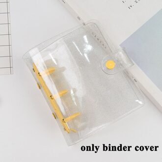 3Inch Kawaii Foto Organizer Binder Cover Fotoalbum Cover Notebook Cover Bindmiddel School Briefpapier Losbladige Shell Mini pocket geel