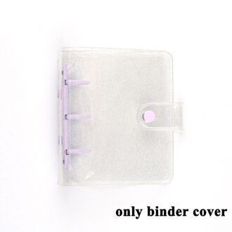 3Inch Kawaii Foto Organizer Binder Cover Fotoalbum Cover Notebook Cover Bindmiddel School Briefpapier Losbladige Shell Mini pocket licht paars