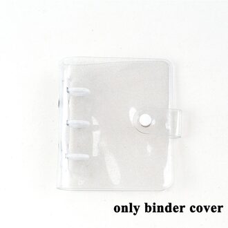 3Inch Kawaii Foto Organizer Binder Cover Fotoalbum Cover Notebook Cover Bindmiddel School Briefpapier Losbladige Shell Mini pocket wit