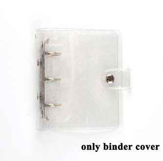 3Inch Kawaii Foto Organizer Binder Cover Fotoalbum Cover Notebook Cover Bindmiddel School Briefpapier Losbladige Shell Mini pocket zilver