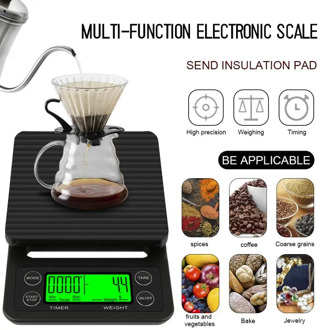 3kg/0.1g 5kg/0.1g Drip Coffee Scale With Timer Portable Electronic Digital Kitchen Scale High Precision LCD Electronic Scales