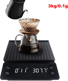 3KG/0.1g Coffee Scale With Timer Smart Drip Coffee Scale Precision Coffee Pot Scale Household Portable Digital Kitchen Scales