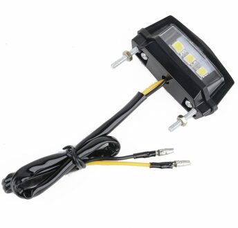 3Leds Motorfiets Zwarte Mini Led Kentekenplaatverlichting Achterlichten Lamp Licht
