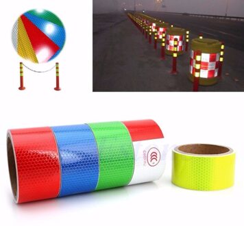 3M 2 "X10' Reflecterende Veiligheidswaarschuwing Conspicuity Tape Film Sticker Multicolor rood