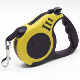 3M/5M Automatische Flexibele Hond Puppy Kat Trekkabel Riem Hondenriem Voor Kleine Middelgrote Honden Huisdier producten Intrekbare Hondenriem geel / 5M