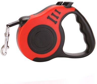 3M/5M Intrekbare Hondenriem Automatische Flexibele Hond Puppy Kat Trekkabel Riem Hondenriem Voor Kleine middelgrote Honden Huisdier Producten Rood / 5M