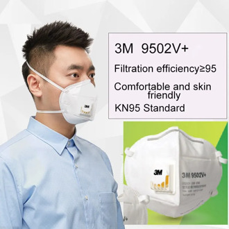 3M 9502V+ Masks 25PCS/Bag 3M 9502V+ PM2.5 KN95 Headband Particulate Respirator Dust Mask with Cool Flow Valve Breathable Mask