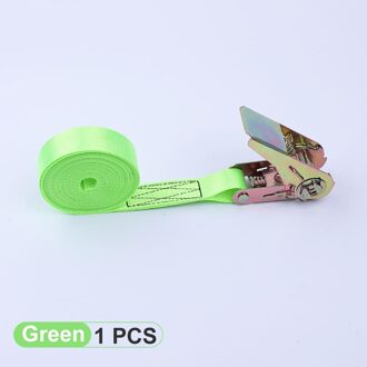 3M Gesp Tie-Down Riem Cargo Bandjes Voor Auto Motor Fiets Met Metalen Gesp Sleepkabel Sterke Ratel riem Voor Bagage Tas groen