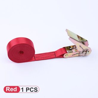 3M Gesp Tie-Down Riem Cargo Bandjes Voor Auto Motor Fiets Met Metalen Gesp Sleepkabel Sterke Ratel riem Voor Bagage Tas Rood