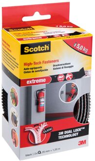 3M Klittenband - Zwart - 1,2m X 25mm