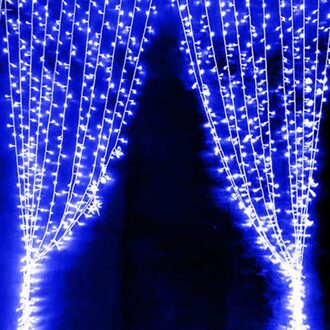 3M Led Fairy Lights Garland Gordijn Lamp Afstandsbediening Usb Lichtslingers Jaar Kerst Decoraties Voor Thuis Slaapkamer venster Blauw