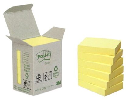 3M Memoblok 3M Post-it 653 38x51mm recycled geel