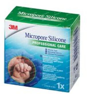 3M Micropore Silicone Medische Hechtpleister 2.5cm X 5m 2775-1FR 1 pleister
